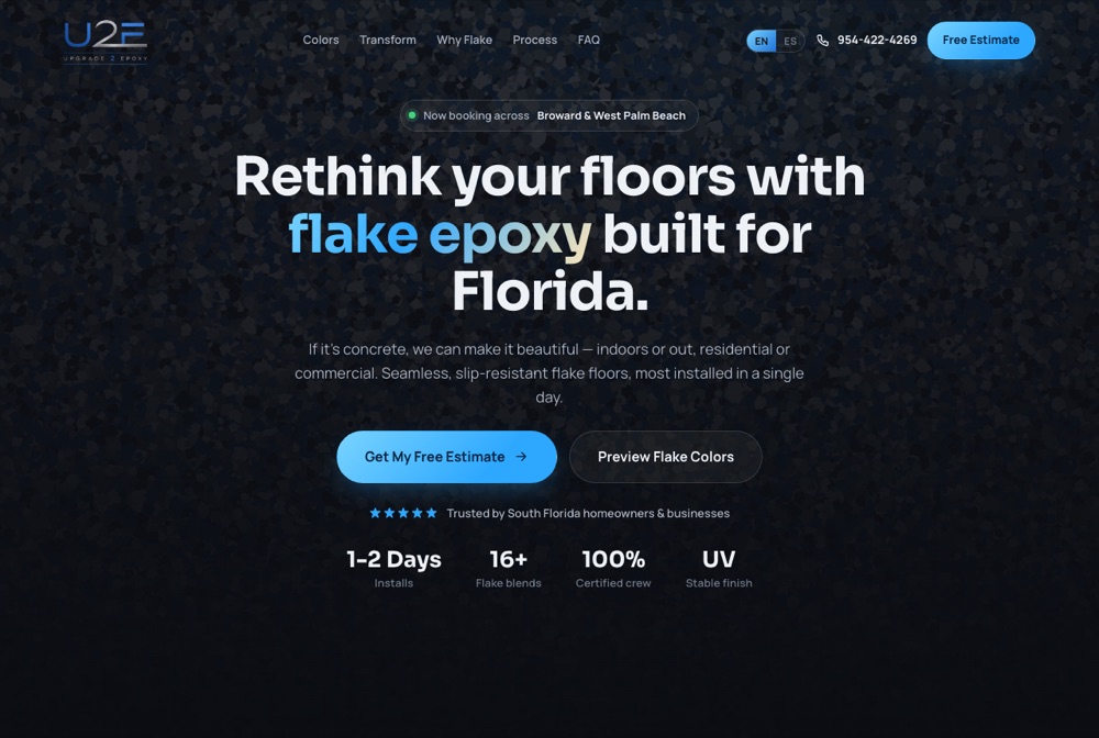 Upgrade2Epoxy — epoxy website we built
